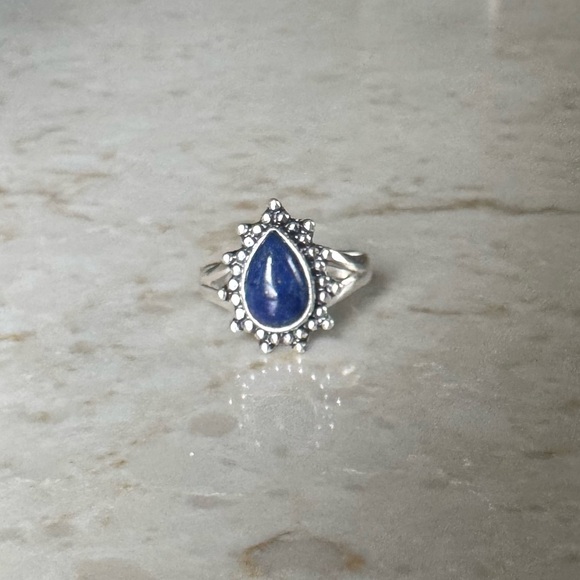 NWOT Sundance Inky Harbor Ring Lapis Lazuli Sterling Silver